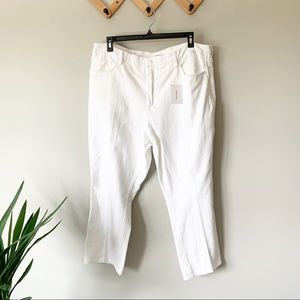 Good American Good Curve Straight White Distressed Jeans | 20